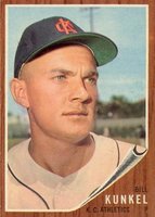 1962 Topps #147p Bill Kunkel Portrait Baseball Card