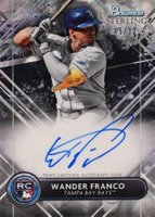 2022 Bowman Sterling Rookie Autographs #RAWF Wander Franco Black Atomic Refractor Baseball Card