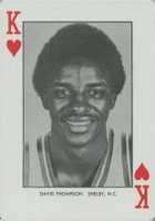 1973 North Carolina State Playing Cards # David Thompson King of Hearts Basketball Card