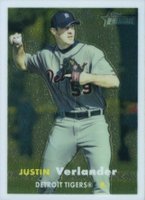 2006 Topps Heritage Chrome #95 Justin Verlander Chrome Baseball Card