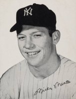 1957 Gardner Toys Mickey Mantle's Big League Baseball Game Premium # Mickey Mantle Baseball Card