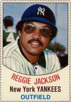1977 Hostess #3 Reggie Jackson Hand Cut Baseball Card