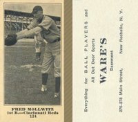 1916 Wares #124 Fred Mollwitz Baseball Card