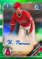 2019 Bowman Draft Chrome Draft Picks Autograph #CDAKP Kyren Paris Green Refractor Baseball Card