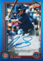 2025 Topps Chrome Rookie Autographs #RAMS Matt Shaw Blue Refractor Baseball Card