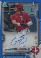 2021 Bowman Draft Chrome Draft Pick Autographs #CDABMI Bryce Miller Blue Refractor Baseball Card