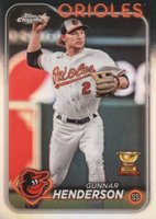 2024 Topps Chrome #36 Gunnar Henderson Refractor Baseball Card