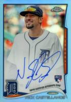 2014 Topps Chrome #4 Nick Castellanos Autograph-Blue Refractor Baseball Card