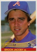 1984 Donruss #542 Brook Jacoby Baseball Card