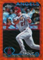 2024 Topps Chrome #200 Mike Trout Orange Wave Baseball Card