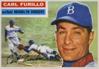 1956 Topps #190 Carl Furillo Baseball Card