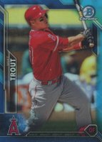 2016 Bowman Chrome #1 Mike Trout Blue Refractor Baseball Card