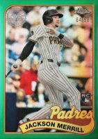 2024 Topps Chrome Update 1989 Topps Baseball #9 Jackson Merrill Green Refractor Baseball Card