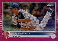 2022 Topps Chrome Logofractor Edition #78 Jacob DeGrom Pink Baseball Card