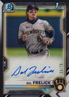 2021 Bowman Draft Chrome Draft Pick Autographs #CDASF Sal Frelick Black Refractor Baseball Card