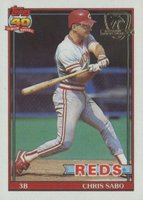 1991 Topps Desert Shield #45 Chris Sabo Baseball Card