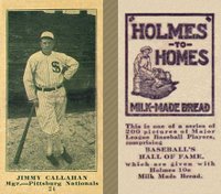 1916 Holmes for Homes Bread #24 Jimmy Callahan Baseball Card