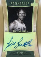 2004 Upper Deck Exquisite Collection Exquisite Enshrinements #ENBR1 Bill Russell Autograph Basketball Card