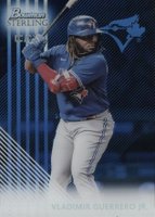 2022 Bowman Sterling Sterling Tek #STVG Vladimir Guerrero Jr. Blue Refractor Baseball Card