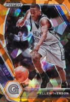 2021 Panini Prizm Draft Picks #85 Allen Iverson Orange Ice Prizm Basketball Card