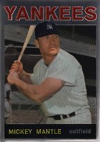 1996 Topps Mantle Finest #14 1964 Topps Reprint Baseball Card