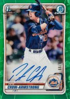 2020 Bowman Draft Chrome Draft Picks Autographs #CDAPC Pete Crow-Armstrong Green Refractor Baseball Card