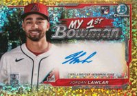 2024 Bowman Chrome My 1st Bowman Autographs #1BAJL Jordan Lawlar Gold Mini Diamond Refractor Baseball Card