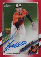 2021 Topps Chrome Rookie Autographs #RARM Ryan Mountcastle Red Refractor Baseball Card