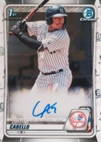 2020 Bowman Chrome Prospect Autographs #CPAAC Antonio Cabello Baseball Card