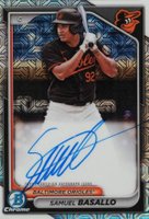 2024 Bowman Mega Box Chrome Bowman Prospect Mega Autographs #SB Samuel Basallo Baseball Card