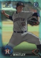 2016 Bowman Draft  #BDC55 Forrest Whitley Chrome-Sky Blue Refractor Baseball Card