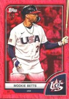 2023 Topps World Baseball Classic #33 Mookie Betts Red Hot Foil Baseball Card