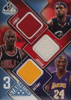 2009 SP Game Used 3 Star Swatches #3SJBJ Kobe Bryant/LeBron James/Michael Jordan 50 Basketball Card