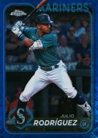 2024 Topps Chrome Logofractor Edition #300 Julio Rodriguez Blue Refractor Baseball Card