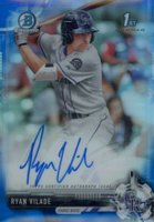 2017 Bowman Draft Chrome Draft Picks Autographs  #CDARV  Ryan Vilade Blue Refractor Baseball Card