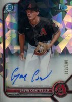2022 Bowman Chrome Prospect Autographs #CPAGC Gavin Conticello Atomic Refractor Baseball Card