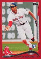 2014 Topps #133 Xander Bogaerts Red Target Border Baseball Card