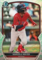 2023 Bowman Chrome Prospects #BCP107 Marcelo Mayer Lunar Glow Refractor Baseball Card