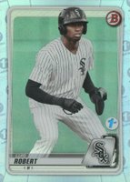 2020 Bowman 1st Edition #BFE150 Luis Robert Sky Blue Foil Baseball Card