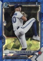 2021 Bowman Draft Chrome Sapphire Edition #BDC89 Ricky Tiedemann Baseball Card