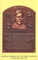 1964 DATE Hall of Fame Yellow Plaque Postcard # Luke Appling Baseball Card