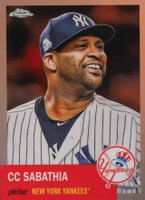 2022 Topps Chrome Platinum Anniversary #140 CC Sabathia Rose Gold Refractor Baseball Card