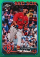 2024 Topps Chrome #118 Ceddanne Rafaela Green Refractor Baseball Card