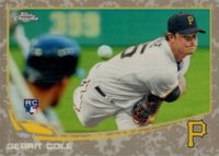 2013 Topps Chrome #210 Gerrit Cole Pitching-Camo Refractor Baseball Card