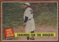 1962 Topps #142 Coaching For The Dodgers Babe Ruth Special Baseball Card