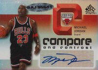 2005 Upper Deck Reflections Compare and Contrast Autographs #CCALJ L.James/M.Jordan Basketball Card