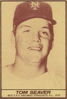 1971 Milk Duds # Tom Seaver Hand Cut Baseball Card