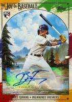 2023 Topps X Bob Ross the Joy of Baseball Autograph #60B Brice Turang Paint Splatter Baseball Card