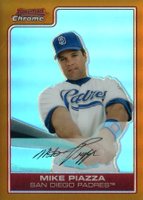 2006 Bowman Chrome #86 Mike Piazza Orange Refractor Baseball Card