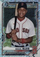 2021 Bowman Chrome Prospects #BCP167 Miguel Bleis Shimmer Refractor Baseball Card